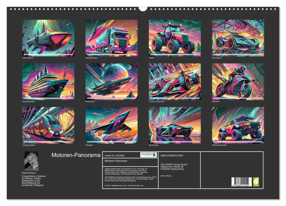 Motoren-Panorama (CALVENDO Wandkalender 2027)
