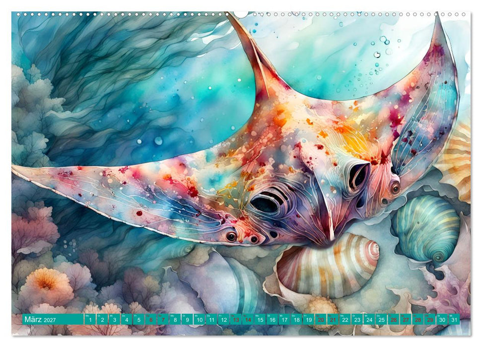 Meereskreaturen - Lebendige Unterwasserwelt (CALVENDO Wandkalender 2027)