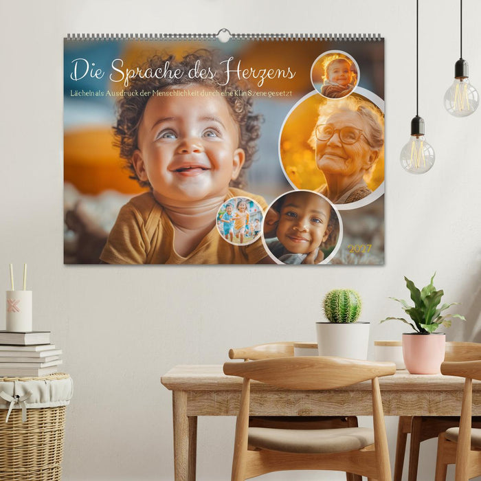 Die Sprache des Herzens - Lächeln als Ausdruck der Menschlichkeit durch eine KI in Szene gesetzt (CALVENDO Wandkalender 2027)
