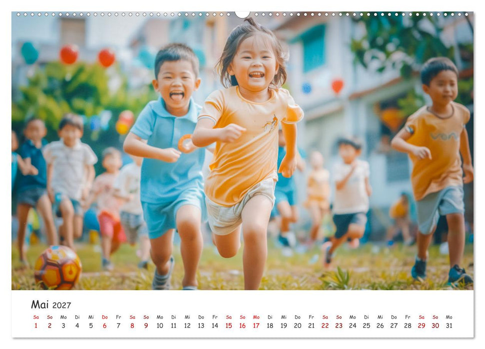 Die Sprache des Herzens - Lächeln als Ausdruck der Menschlichkeit durch eine KI in Szene gesetzt (CALVENDO Wandkalender 2027)