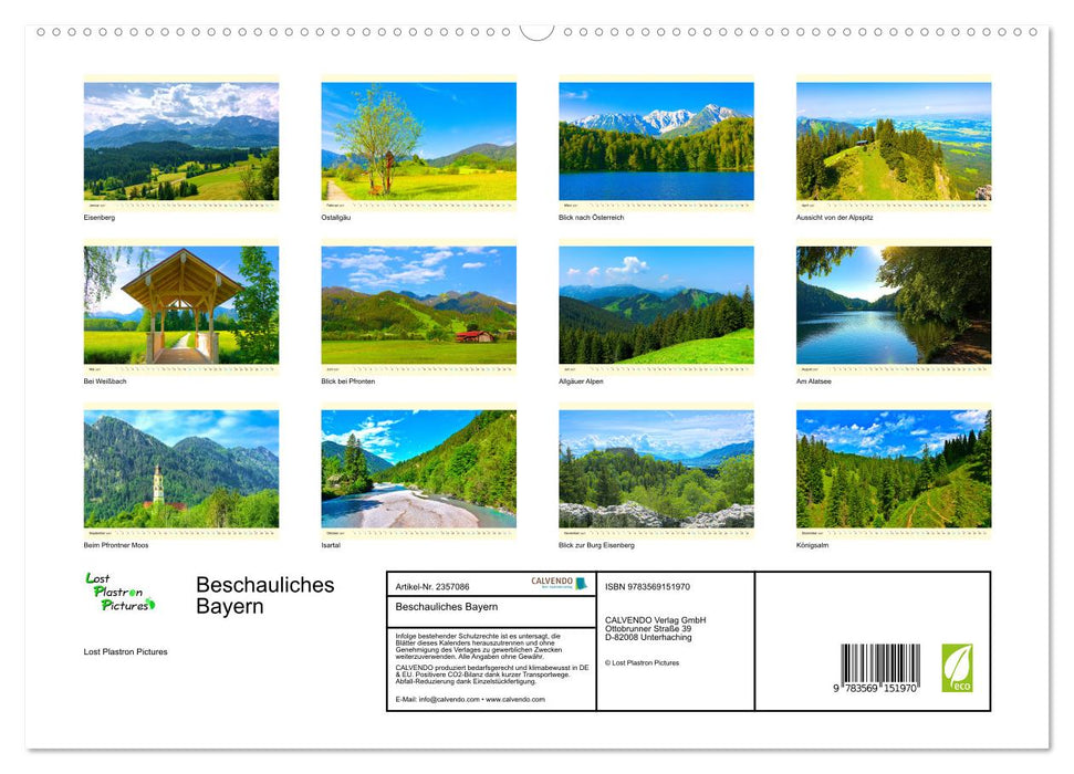 Beschauliches Bayern (CALVENDO Premium Wandkalender 2027)