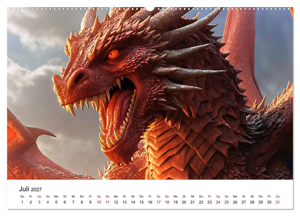 Drachen - Furchterregende und imposante Fabelwesen (CALVENDO Premium Wandkalender 2027)