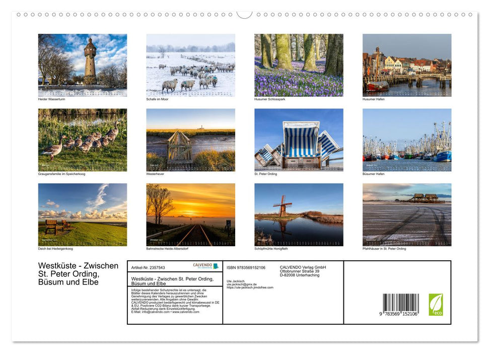 Westküste - Zwischen St. Peter Ording, Büsum und Elbe (CALVENDO Premium Wandkalender 2027)