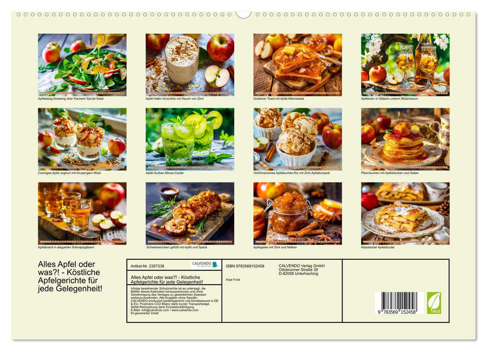 Alles Apfel oder was?! - Köstliche Apfelgerichte für jede Gelegenheit! (CALVENDO Premium Wandkalender 2027)