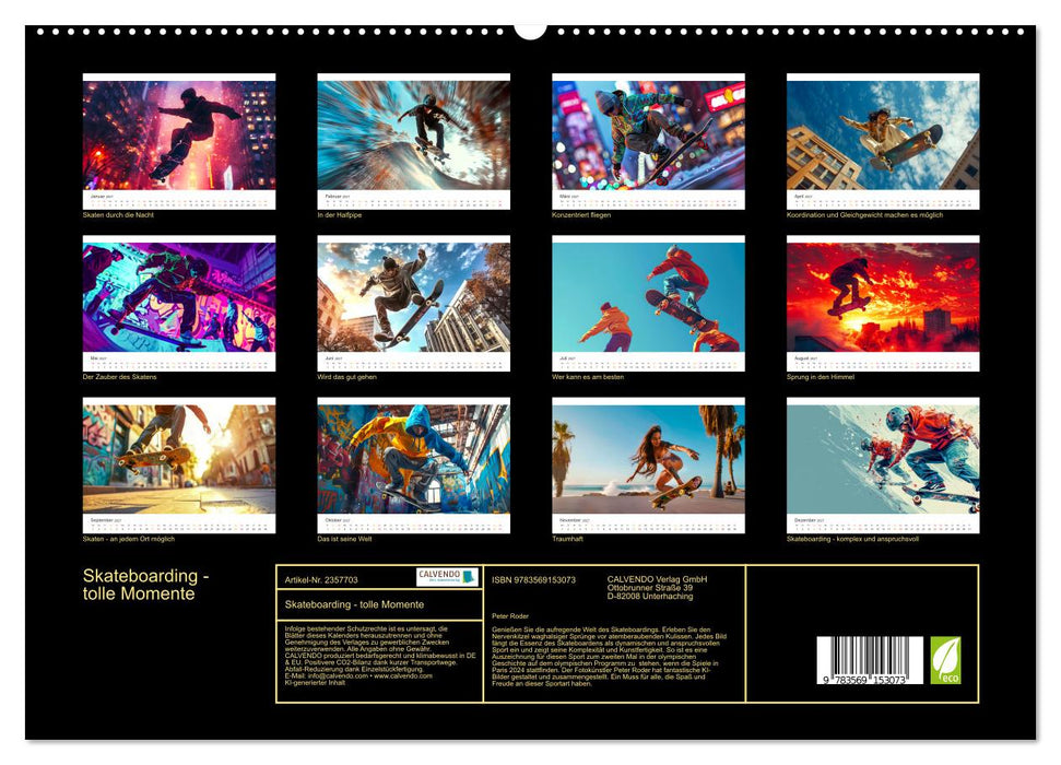 Skateboarding - tolle Momente (CALVENDO Premium Wandkalender 2027)