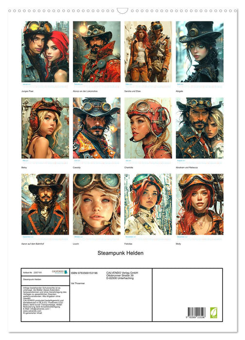 Steampunk Helden (CALVENDO Wandkalender 2027)