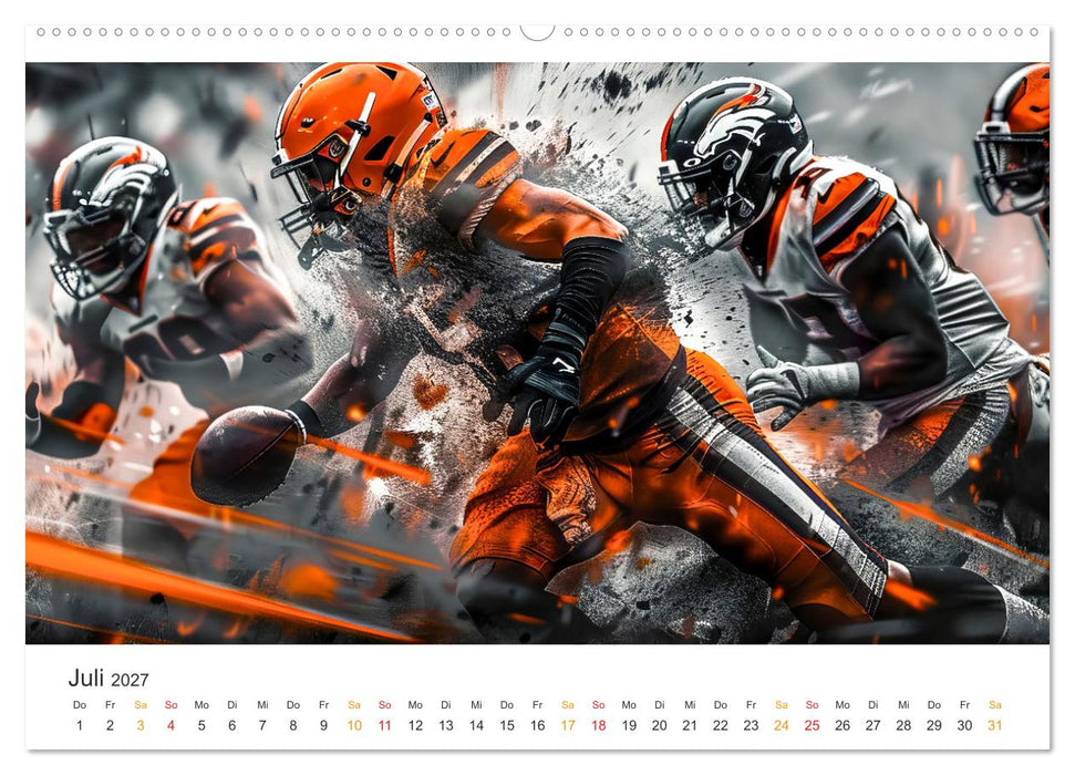 American Football - coole Momente (CALVENDO Premium Wandkalender 2027)