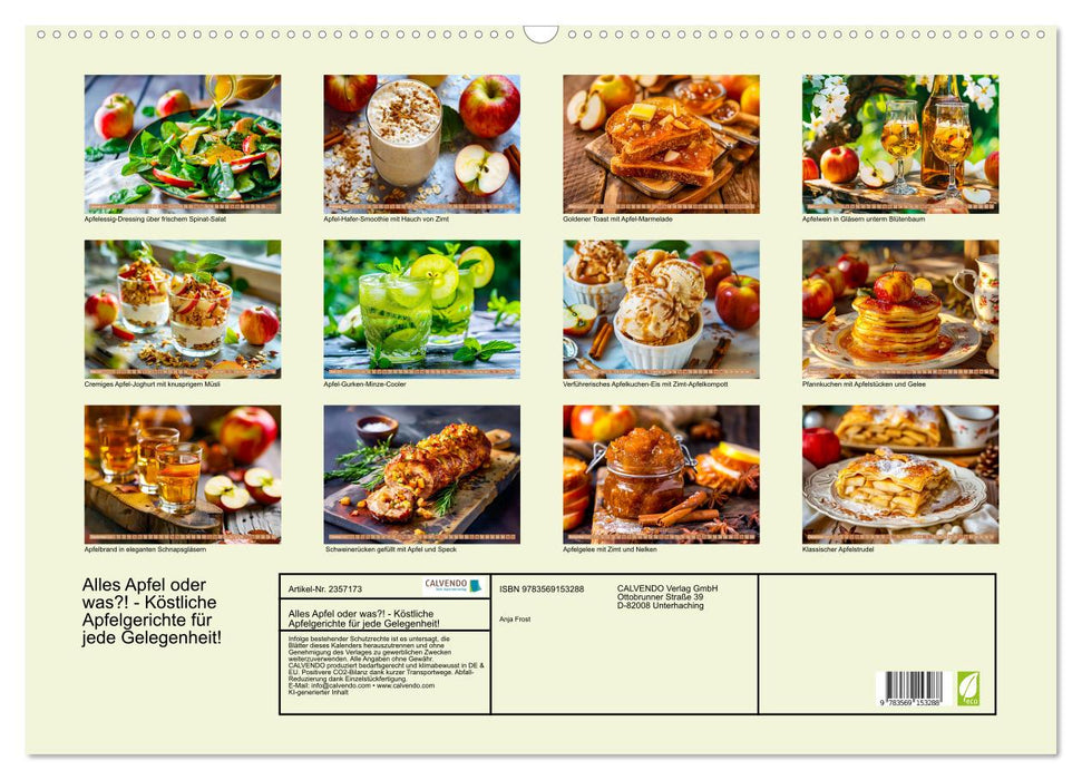 Alles Apfel oder was?! - Köstliche Apfelgerichte für jede Gelegenheit! (CALVENDO Wandkalender 2027)