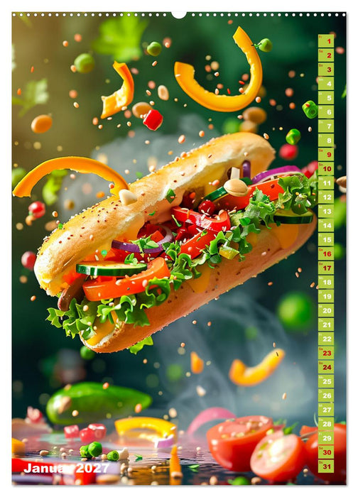 Leckeres Fast Food (CALVENDO Premium Wandkalender 2027)
