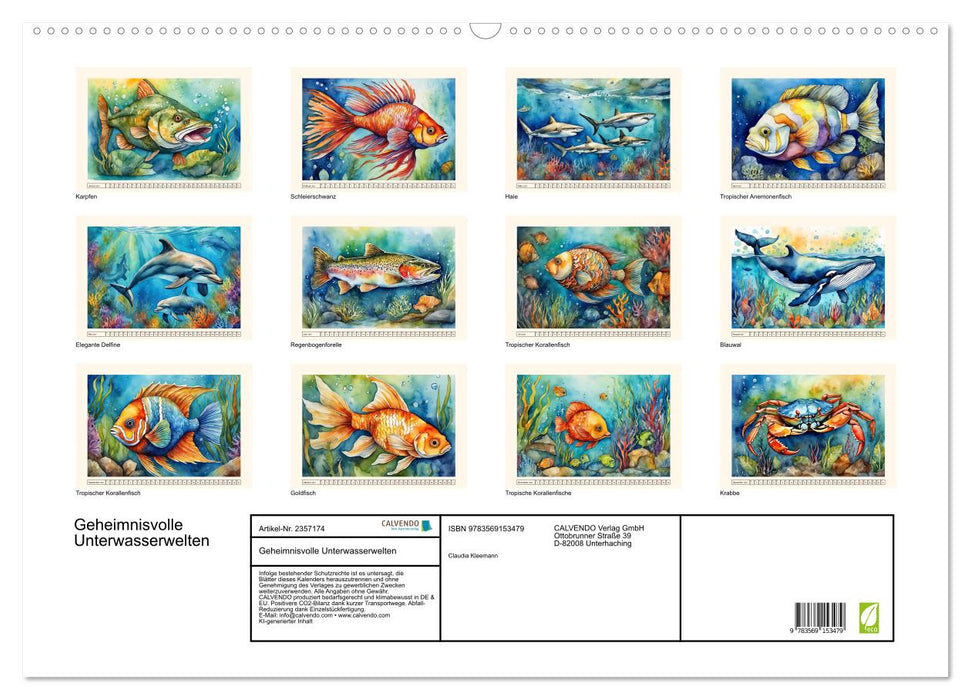 Geheimnisvolle Unterwasserwelten (CALVENDO Wandkalender 2027)