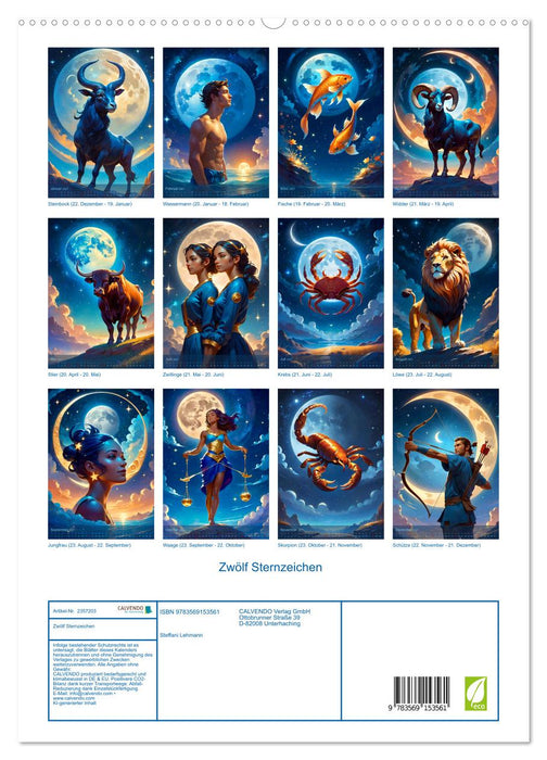 Zwölf Sternzeichen (CALVENDO Premium Wandkalender 2027)
