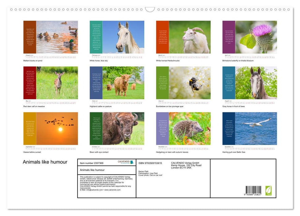 Animals like humour (CALVENDO Monthly Calendar 2027)