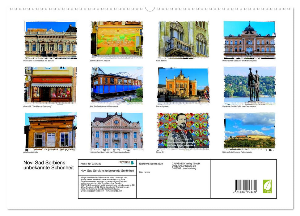 Novi Sad Serbiens unbekannte Schönheit (CALVENDO Premium Wandkalender 2027)
