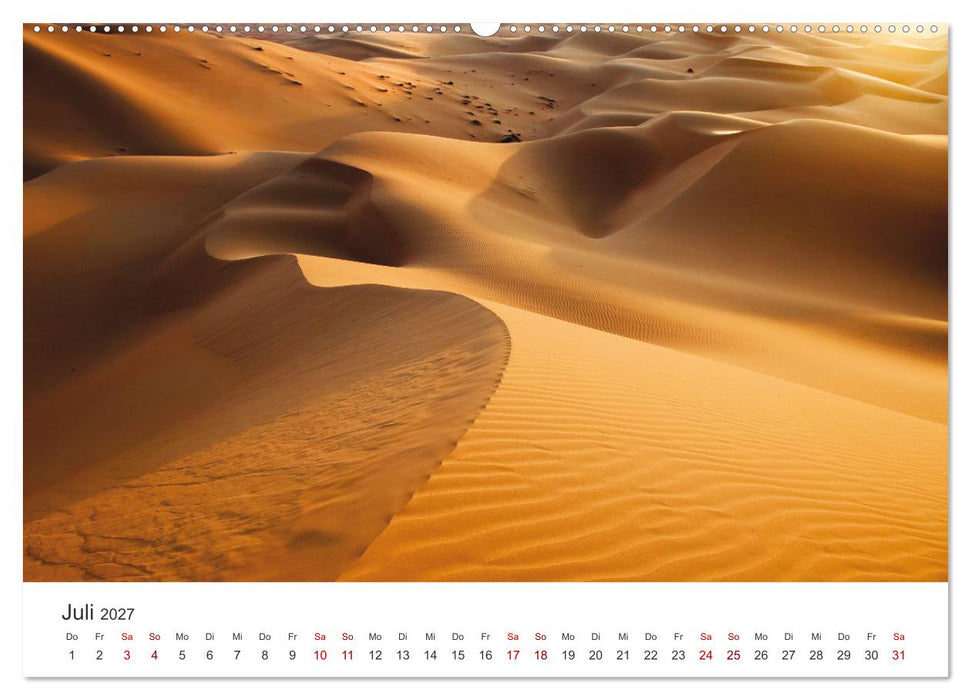 Die Dünen in der Wüste von Abu Dhabi (CALVENDO Premium Wandkalender 2027)