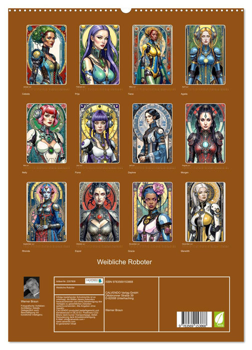 Weibliche Roboter (CALVENDO Premium Wandkalender 2027)