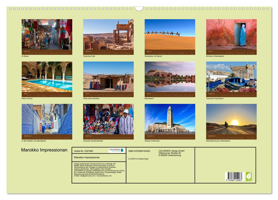 Marokko Impressionan (CALVENDO Wandkalender 2027)