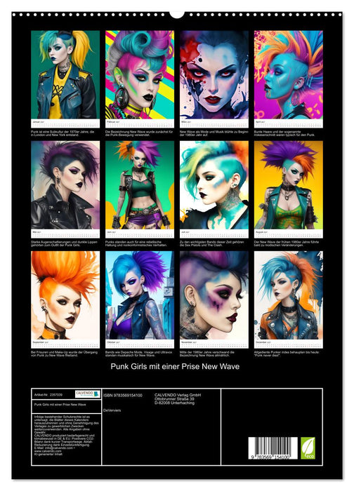 Punk Girls mit einer Prise New Wave (CALVENDO Premium Wandkalender 2027)