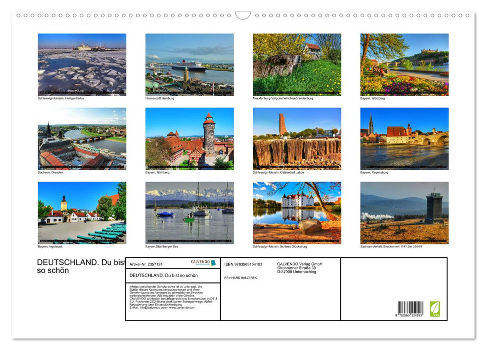 DEUTSCHLAND. Du bist so schön (CALVENDO Wandkalender 2027)