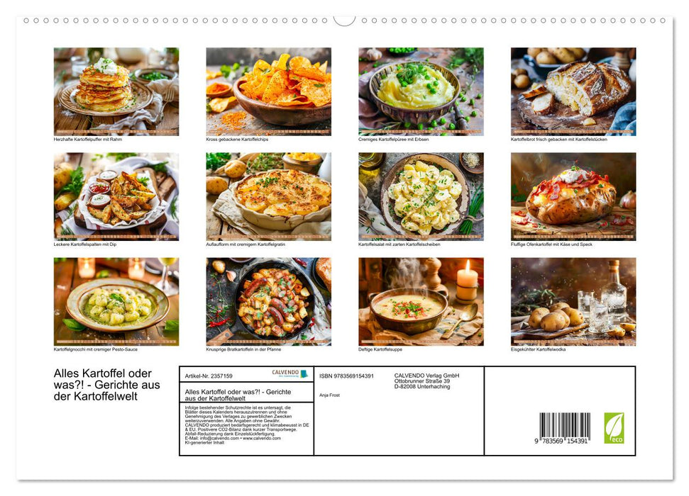 Alles Kartoffel oder was?! - Gerichte aus der Kartoffelwelt (CALVENDO Premium Wandkalender 2027)