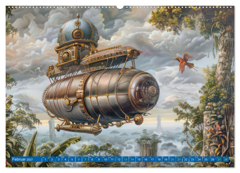 Steampunk Luftschiffe mit einer surrealen Note (CALVENDO Premium Wandkalender 2027)