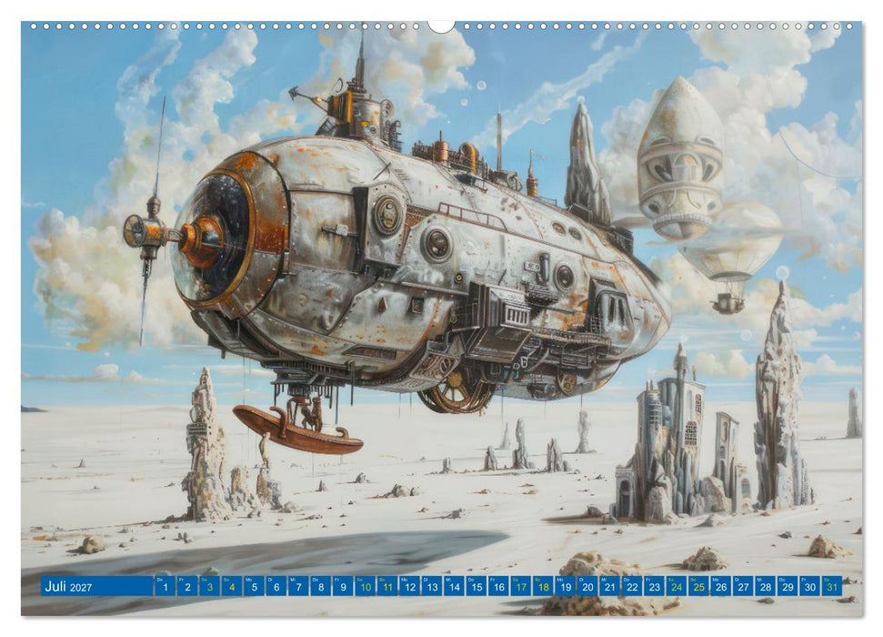 Steampunk Luftschiffe mit einer surrealen Note (CALVENDO Premium Wandkalender 2027)