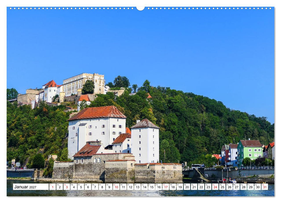 Passau die Barockstadt an der Donau (CALVENDO Premium Wandkalender 2027)