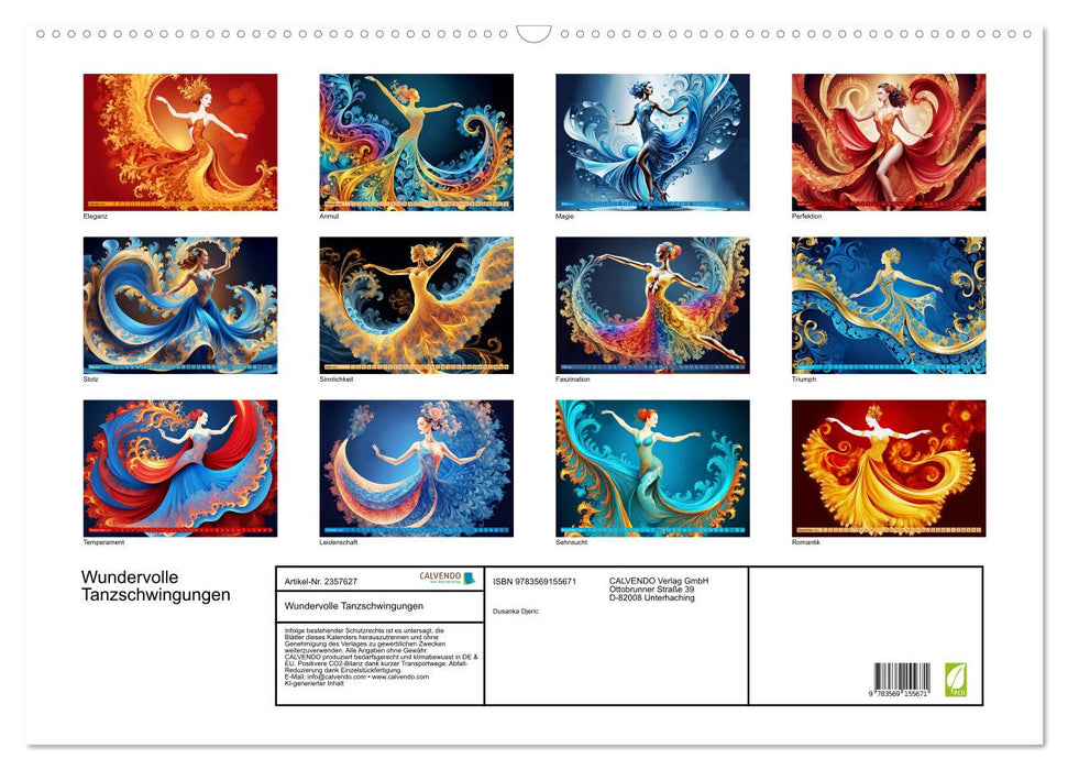 Wundervolle Tanzschwingungen (CALVENDO Wandkalender 2027)