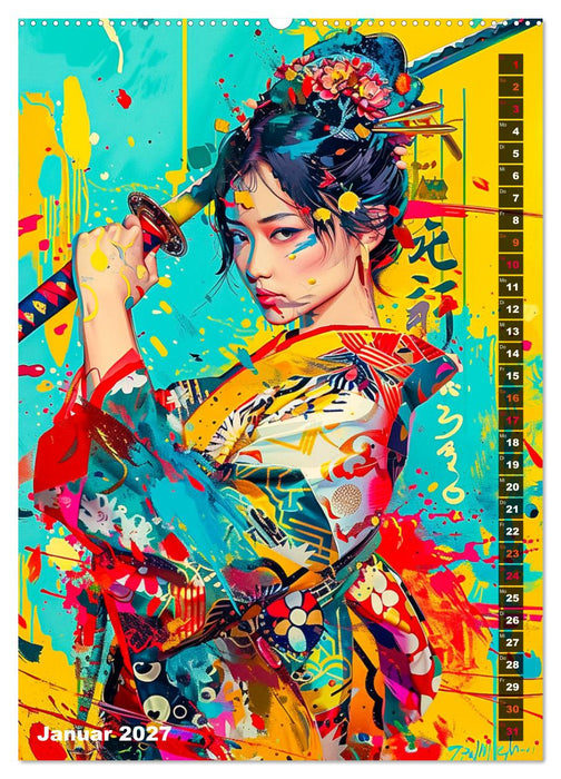 Samurai - Onna Bugeisha (CALVENDO Wandkalender 2027)