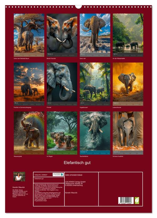 Elefantisch gut (CALVENDO Wandkalender 2027)