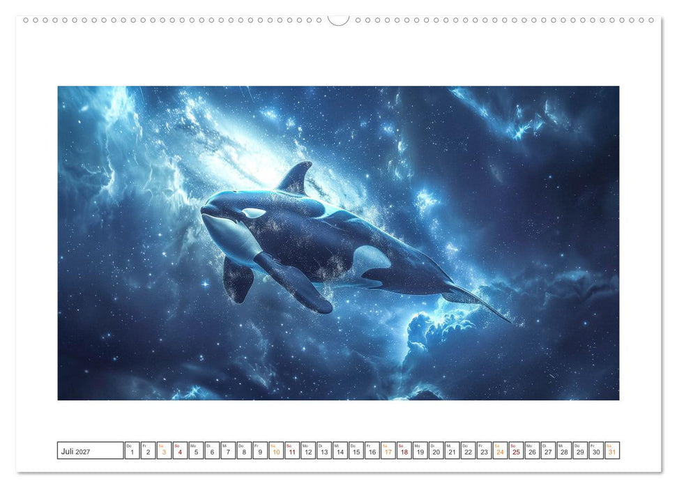 Tiere im Weltraum (CALVENDO Premium Wandkalender 2027)