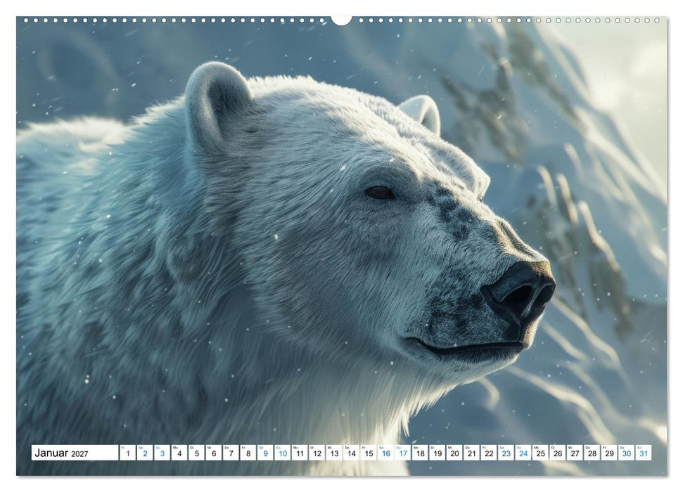 Weiße Wächter des Nordens: Ein Jahr im Reich der Eisbären (CALVENDO Premium Wandkalender 2027)