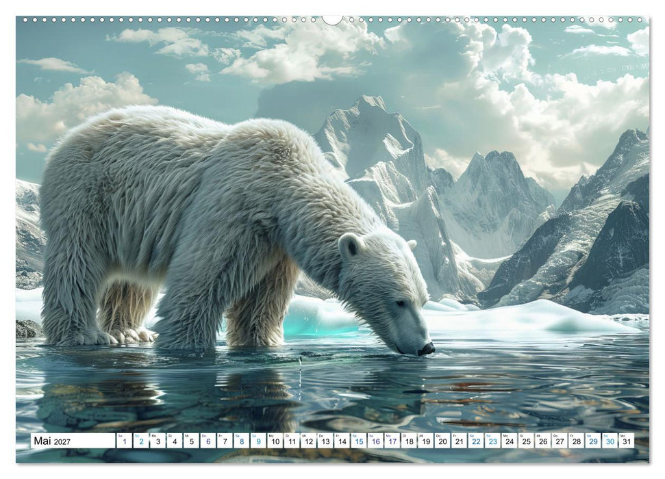 Weiße Wächter des Nordens: Ein Jahr im Reich der Eisbären (CALVENDO Premium Wandkalender 2027)