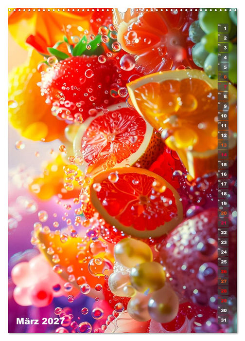 Früchtetraum - Jeden Monat eine fruchtige Überraschung (CALVENDO Premium Wandkalender 2027)
