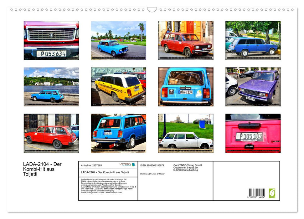 LADA-2104 - Der Kombi-Hit aus Toljatti (CALVENDO Wandkalender 2027)