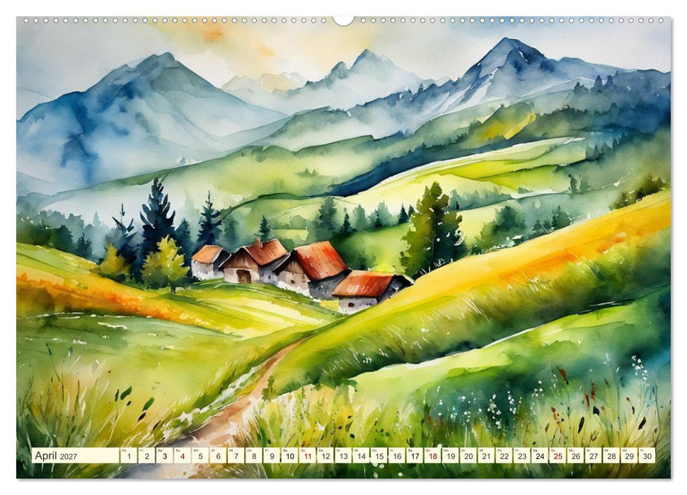 Sehnsucht Berge (CALVENDO Wandkalender 2027)