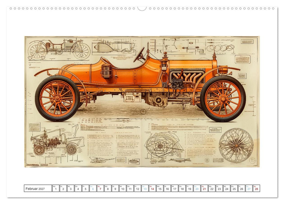 Fantastische Oldtimer (CALVENDO Wandkalender 2027)