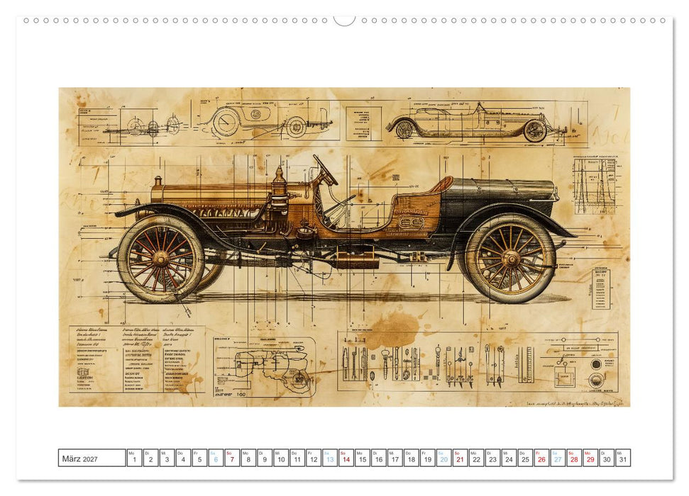 Fantastische Oldtimer (CALVENDO Wandkalender 2027)