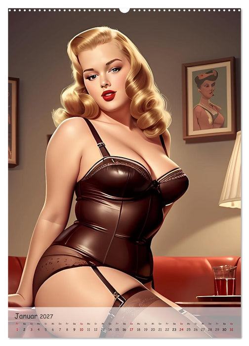 Pin-up Girls - Retro Glamour (CALVENDO Wandkalender 2027)
