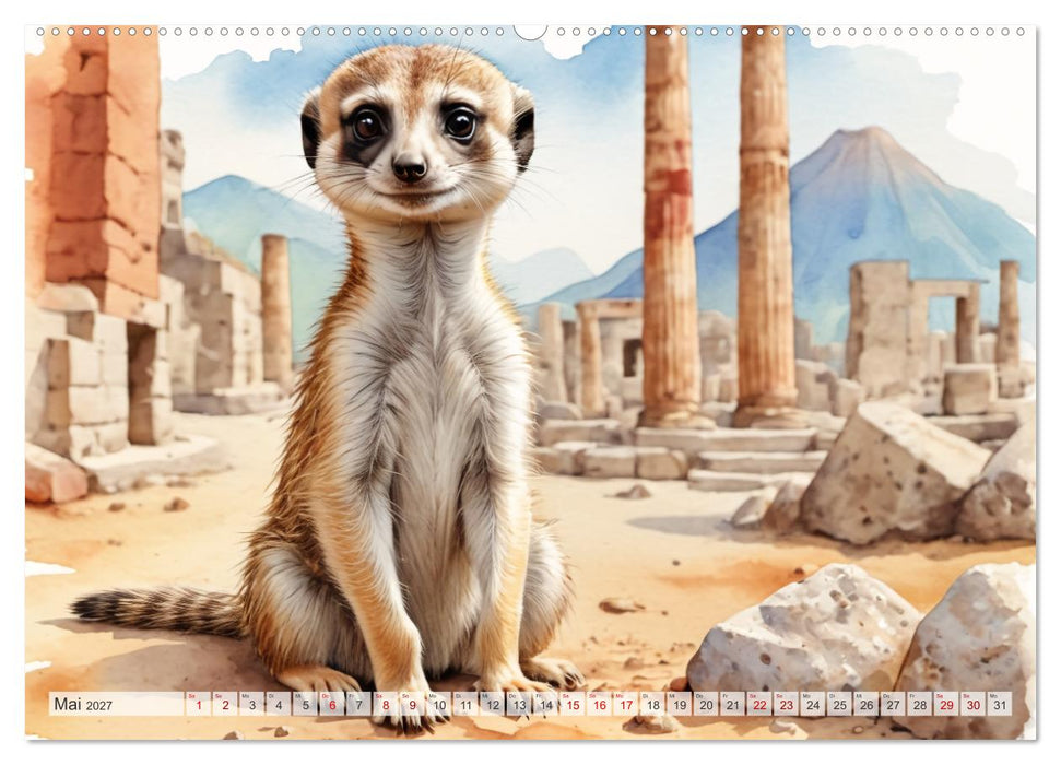 Erdmännchen in Italien (CALVENDO Premium Wandkalender 2027)