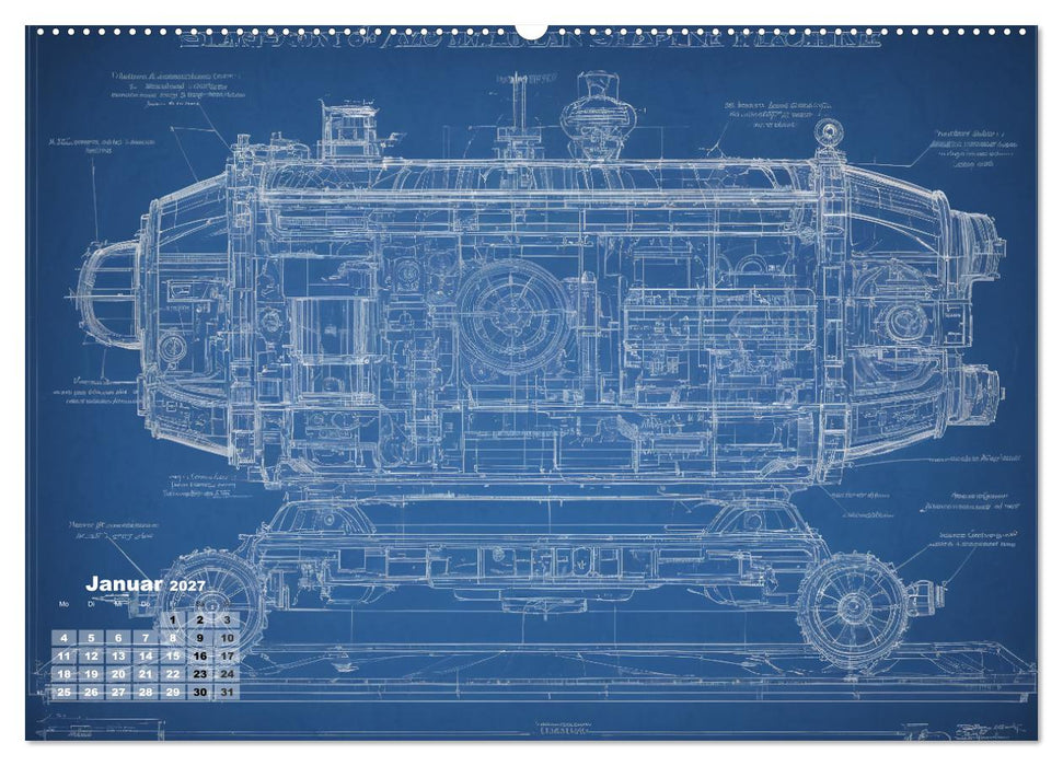 Steampunk - Blaupausen (CALVENDO Premium Wandkalender 2027)