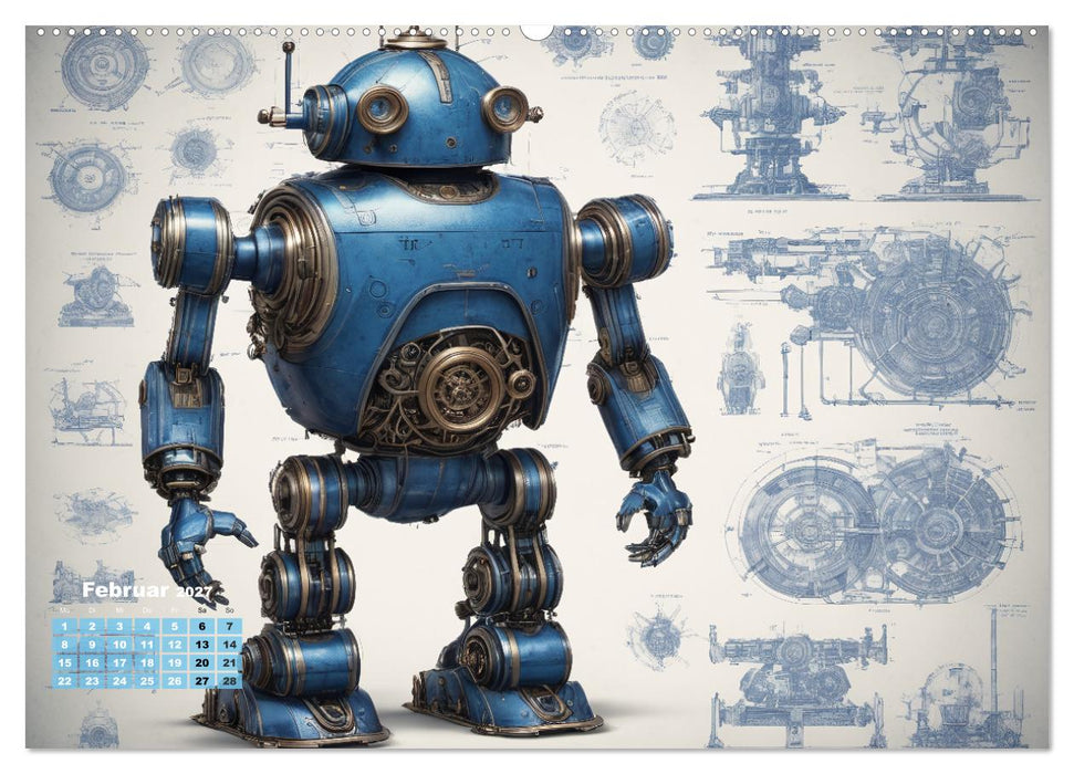 Steampunk - Blaupausen (CALVENDO Premium Wandkalender 2027)