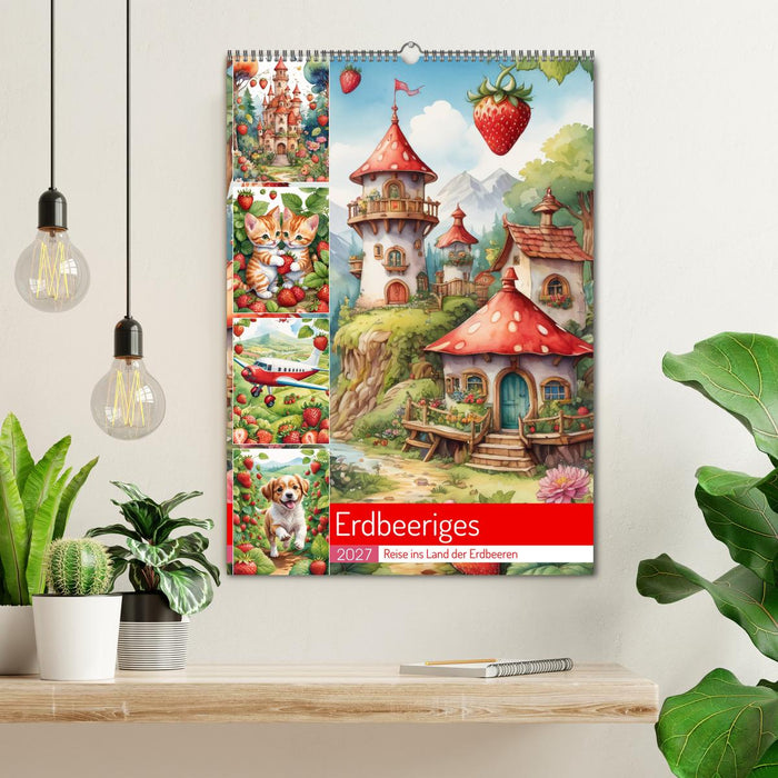 Erdbeeriges - Reise ins Land der Erdbeeren (CALVENDO Wandkalender 2027)