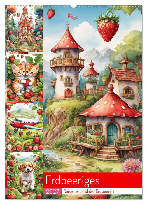 Erdbeeriges - Reise ins Land der Erdbeeren (CALVENDO Wandkalender 2027)