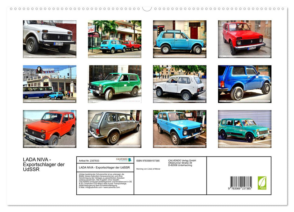 LADA NIVA - Exportschlager der UdSSR (CALVENDO Premium Wandkalender 2027)
