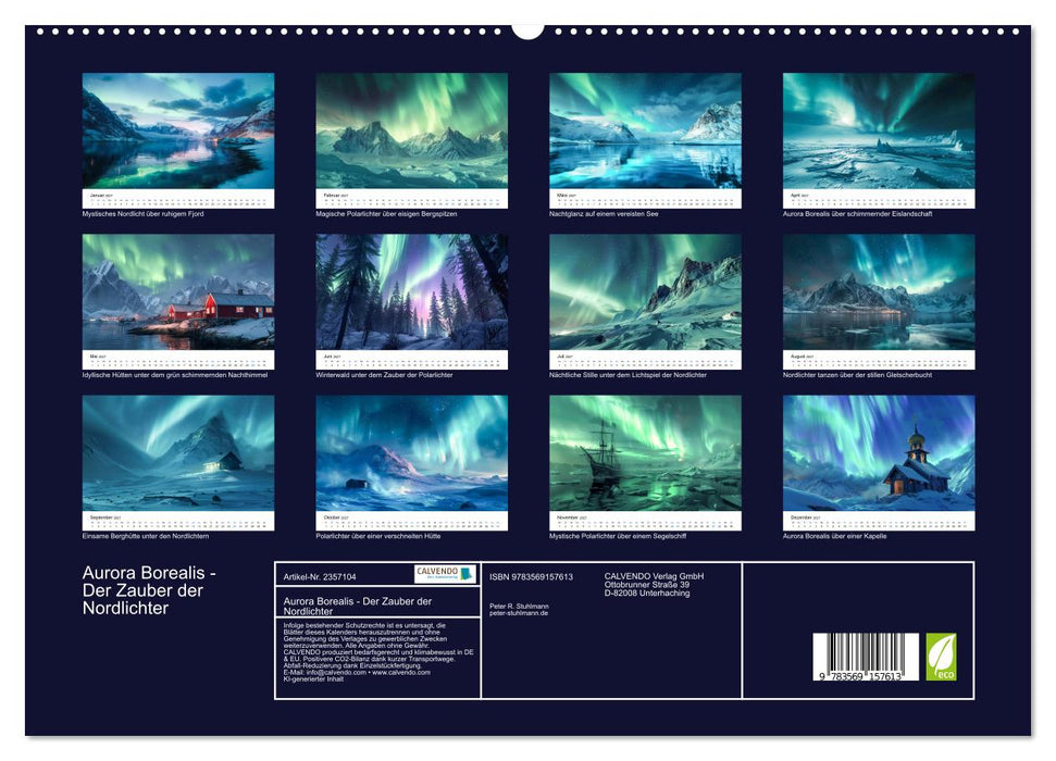 Aurora Borealis - Der Zauber der Nordlichter (CALVENDO Premium Wandkalender 2027)
