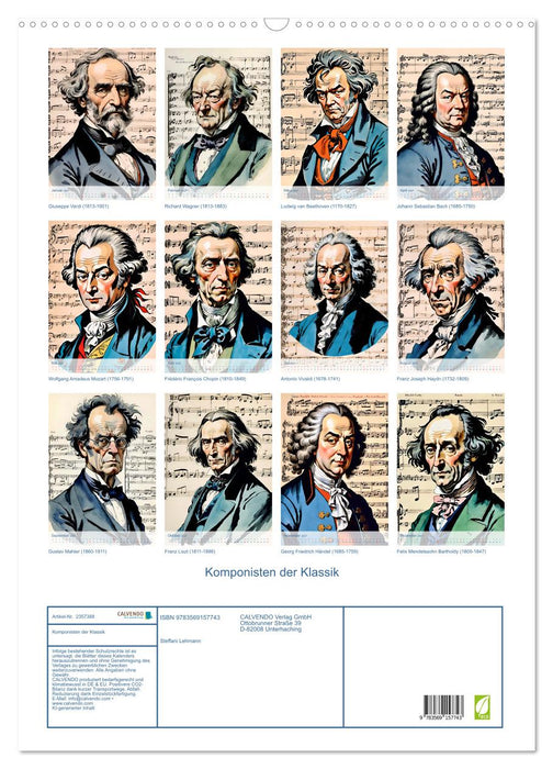 Komponisten der Klassik (CALVENDO Wandkalender 2027)