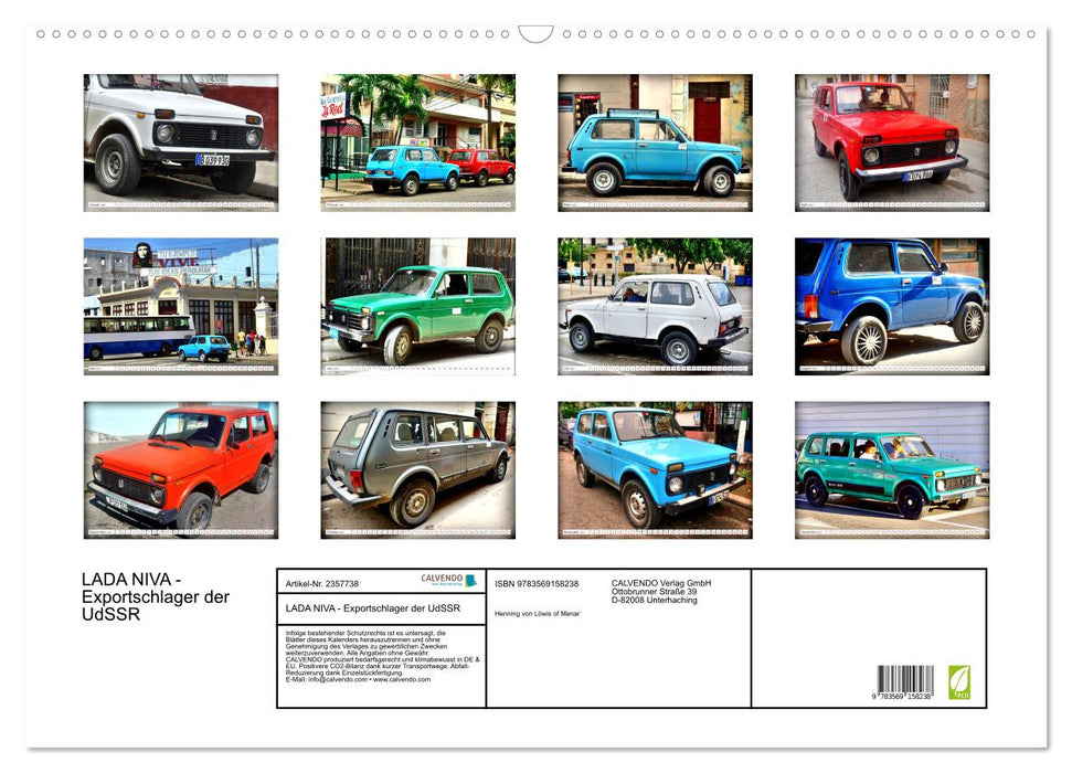 LADA NIVA - Exportschlager der UdSSR (CALVENDO Wandkalender 2027)