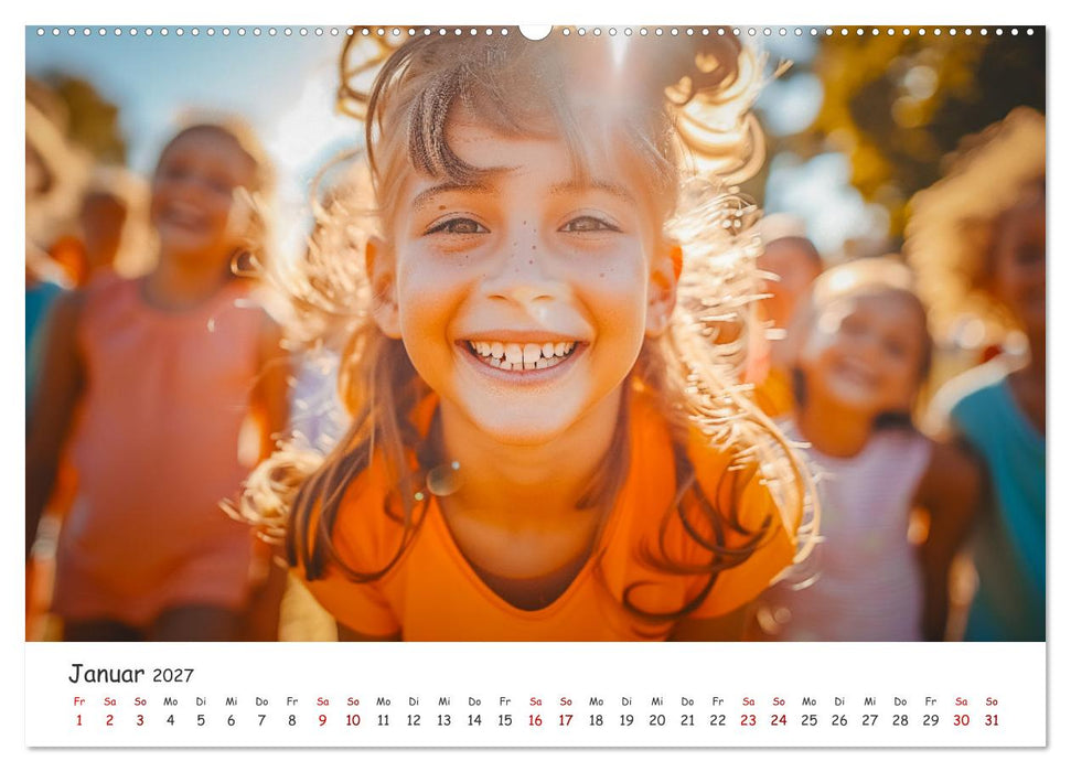 Die Sprache des Herzens - Lächeln als Ausdruck der Menschlichkeit durch eine KI in Szene gesetzt (CALVENDO Premium Wandkalender 2027)