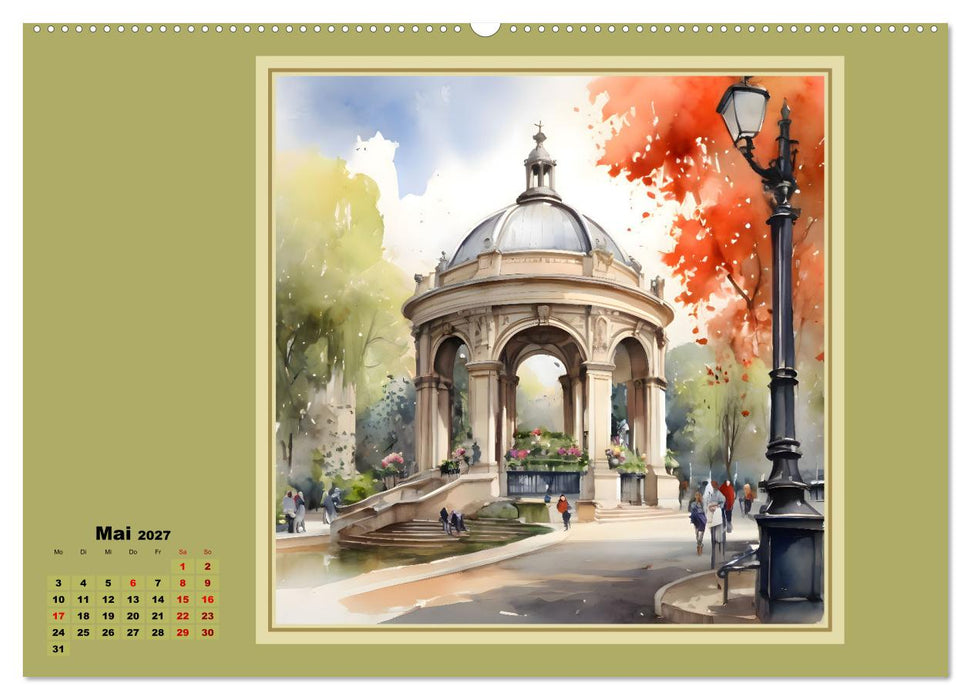 KI spaziert durch Paris (CALVENDO Wandkalender 2027)