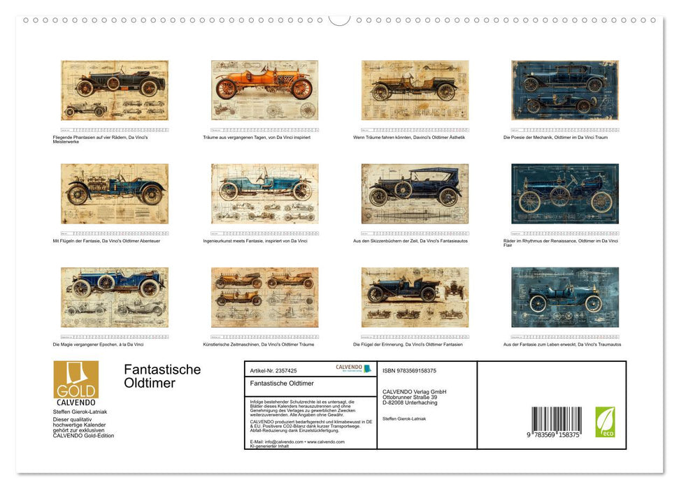 Fantastische Oldtimer (CALVENDO Premium Wandkalender 2027)